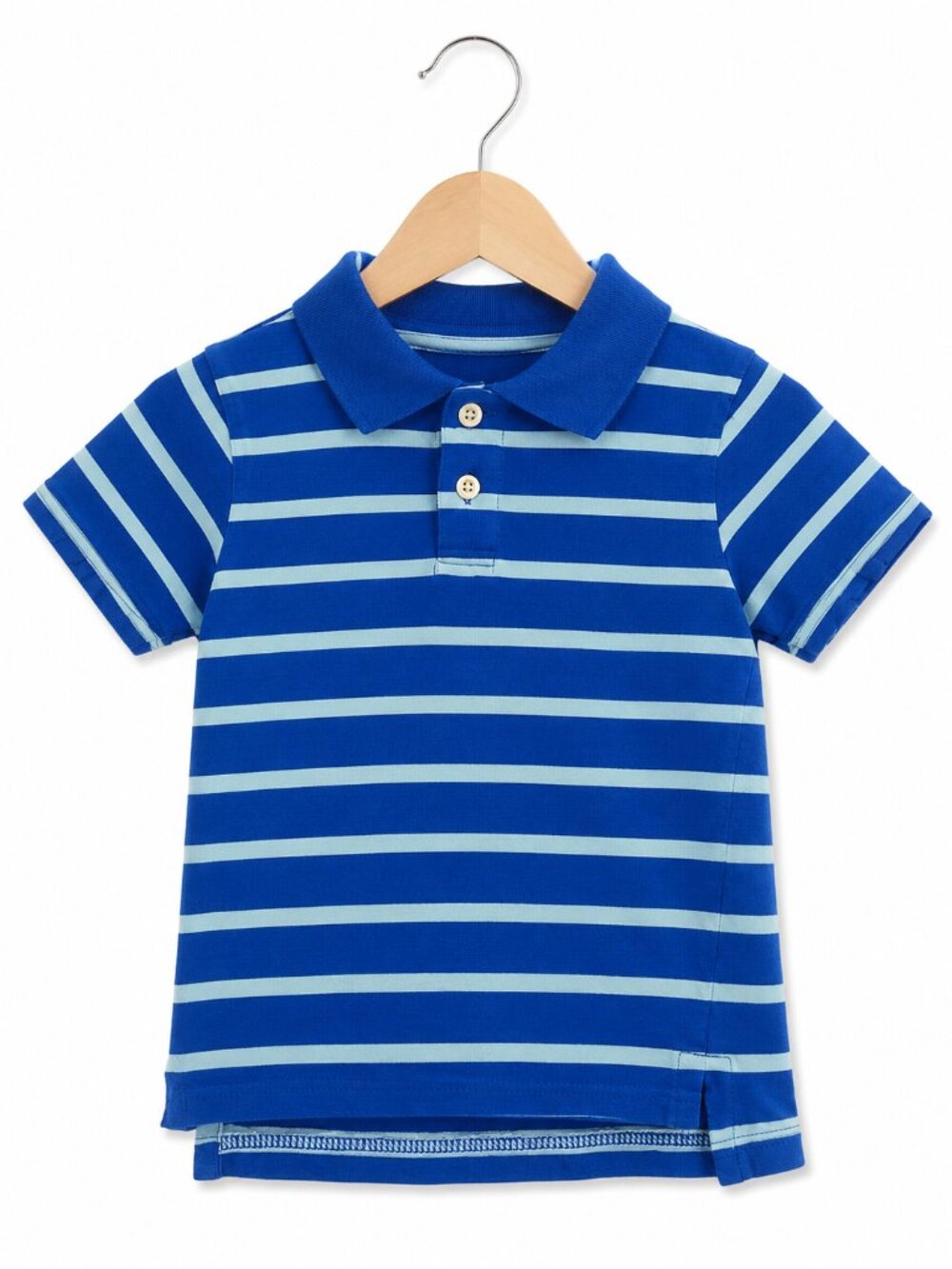 The Children's Place Boys Shirt Size‎ XS 4 Blue Striped Polo Pique Knit
